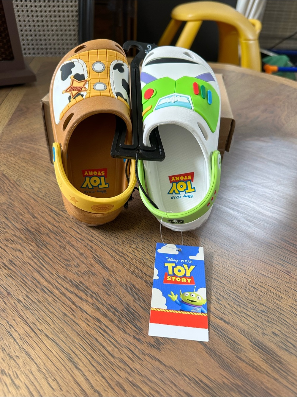 Disney Toy Story Woody & Buzz Lightyear Kids Clog Sandals - Brown, White & Green